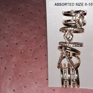 Gold assorted rings